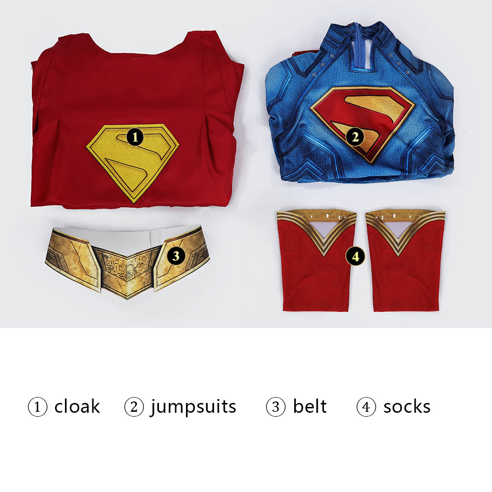 Supergirl Kara Zor-El Jumpsuit Superwoman Cosplay Costumes