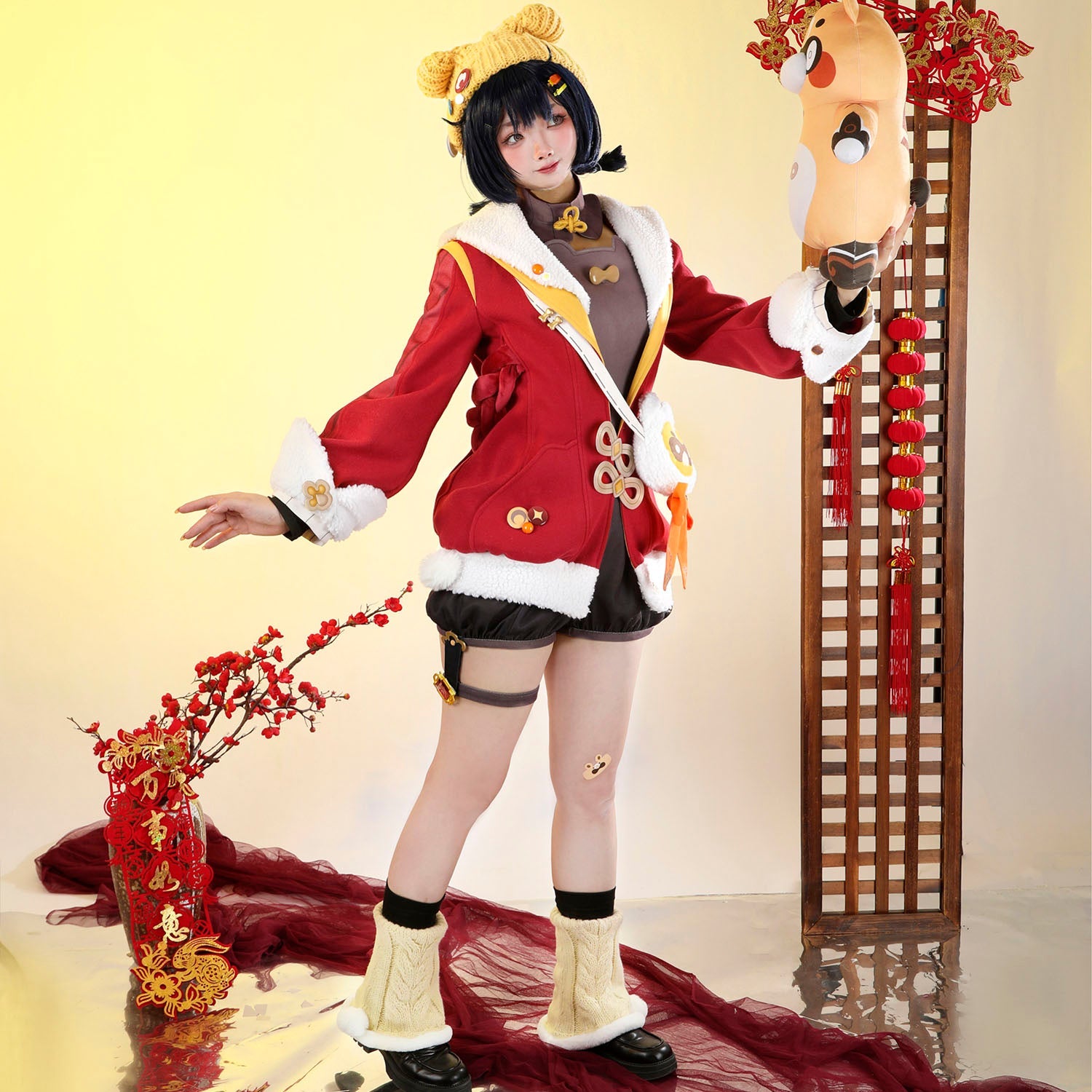 Game Genshin Impact Xiangling Lantern Rite Suit Cosplay Costumes