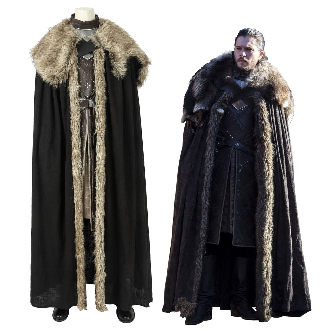 Game of Thrones Season 8 Jon Snow Male Leather Cosplay Costumes
