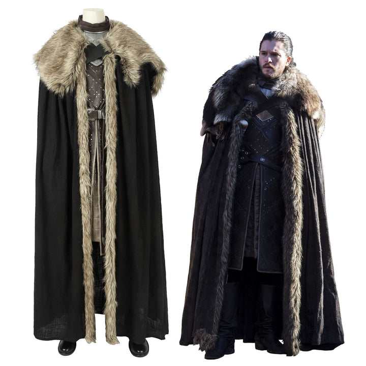 Game of Thrones Season 8 Jon Snow Male Leather Cosplay Costumes