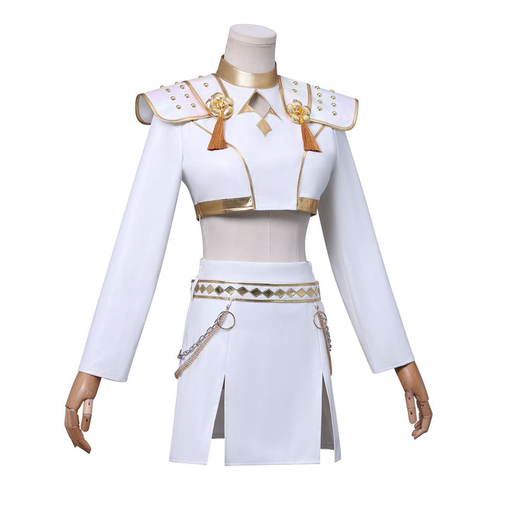 KPop Demon Hunters Zoey White Outfit Adult Kids Cosplay Costumes
