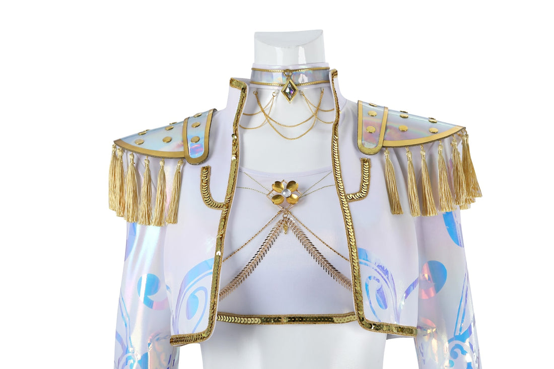 KPop Demon Hunters Mira White Stage Outfit Cosplay Costumes