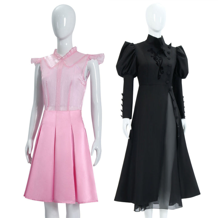 Wicked: For Good Pink Glinda Black Elphaba Dress Cosplay Costumes