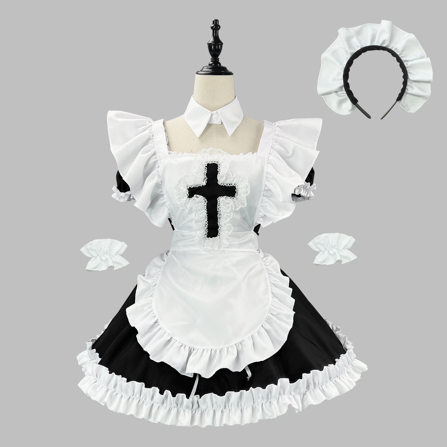 Classic Short Sleeves Maid Outfit Plus Lolita Cosplay Costume