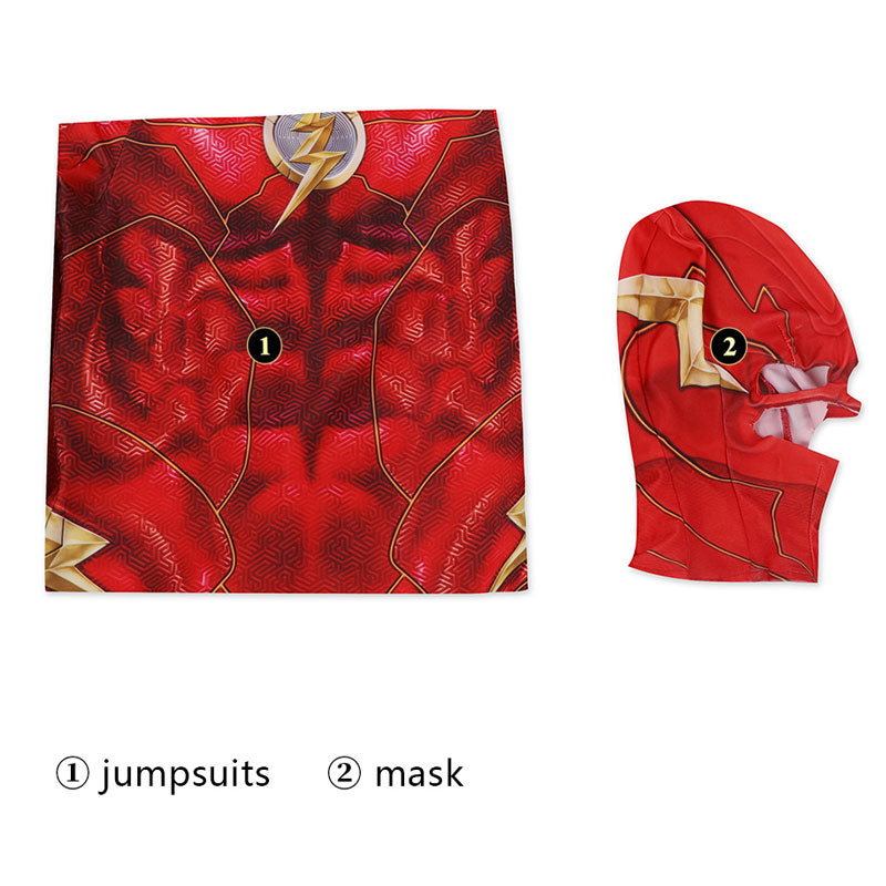 Flashpoint Barry Allen The Flash Kids Jumpsuit Cosplay Costumes