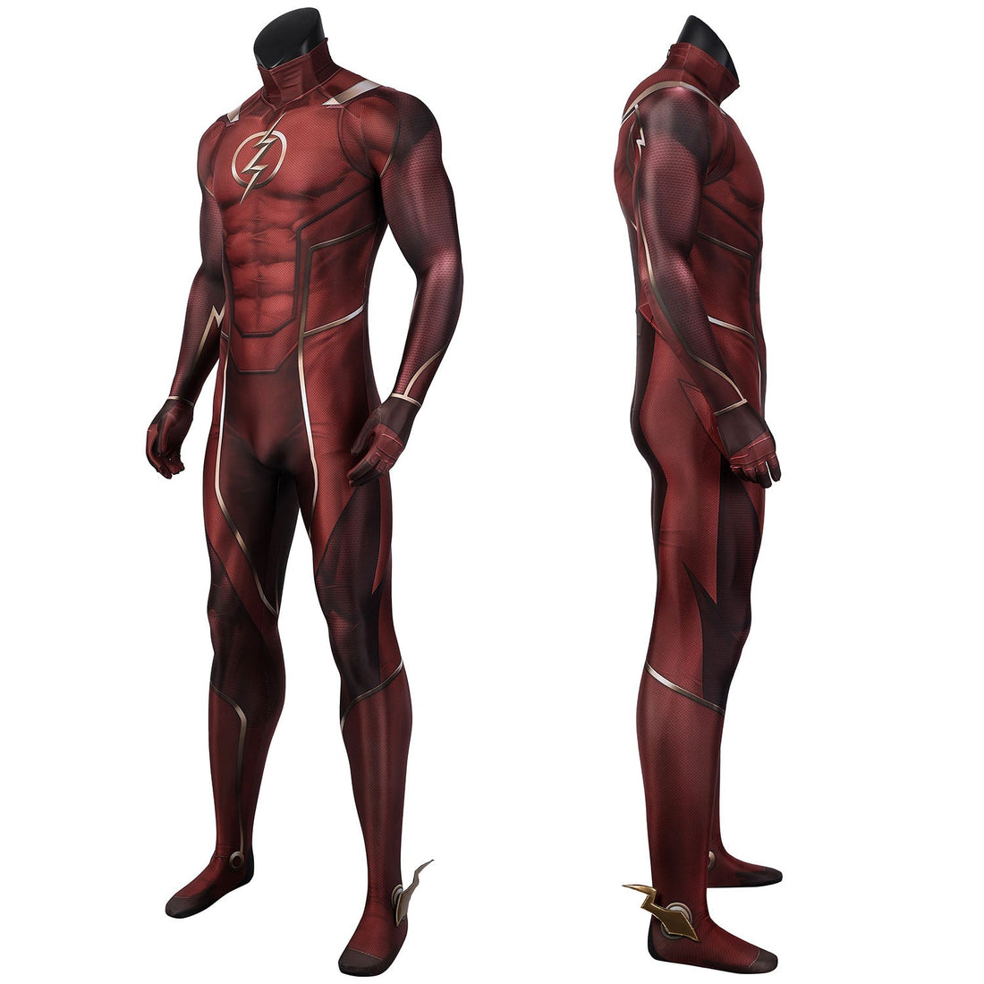 Injustice 2 The Flash Male Jumpsuit with Mask Cosplay Costumes