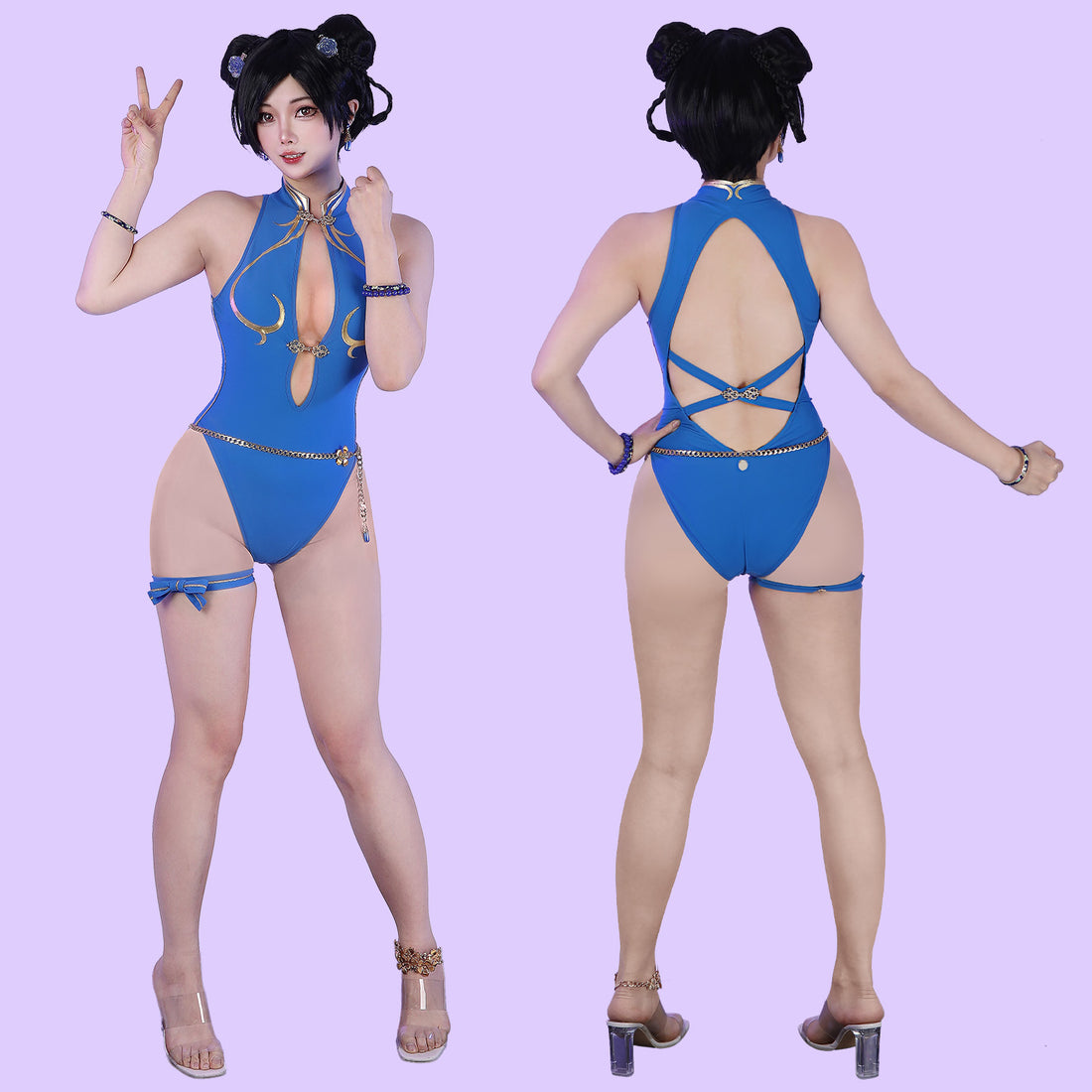 Game Street Fighter 6 Chun Li Woman Swimsuit Cosplay Costumes