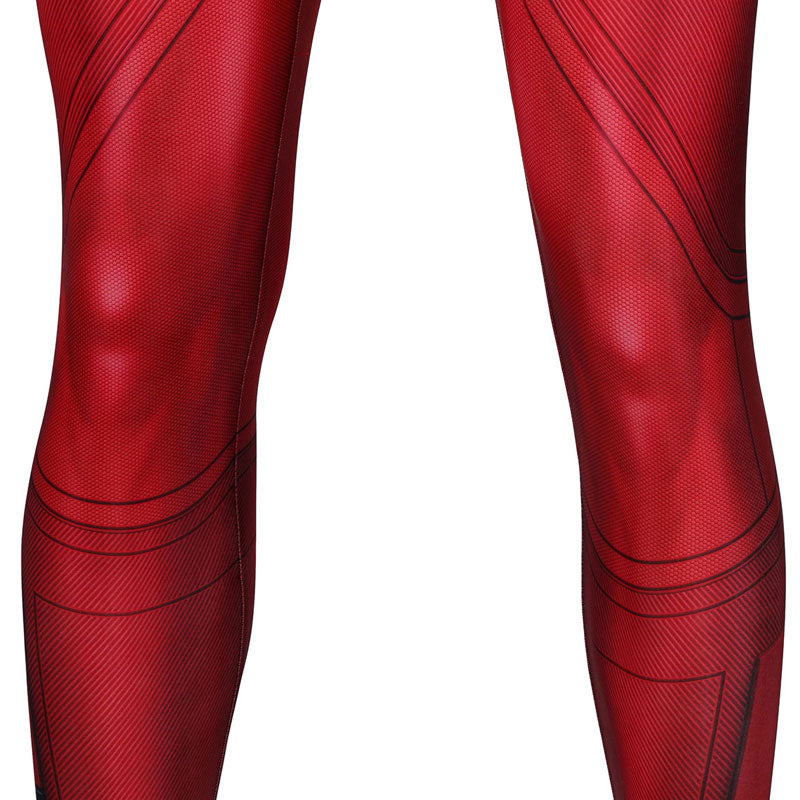 Spider-Man PS5 Crimson Cowl Suit Jumpsuit Cosplay Costume