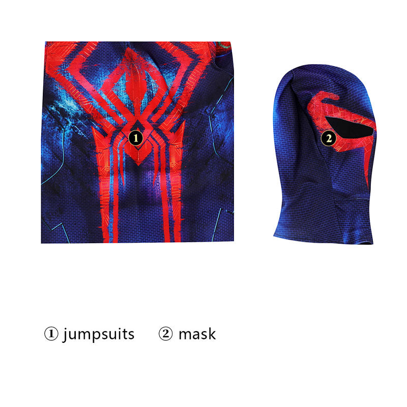 Spider-Man 2099 Across The Spider-Verse Miguel O'Hara Kids Jumpsuit Costumes