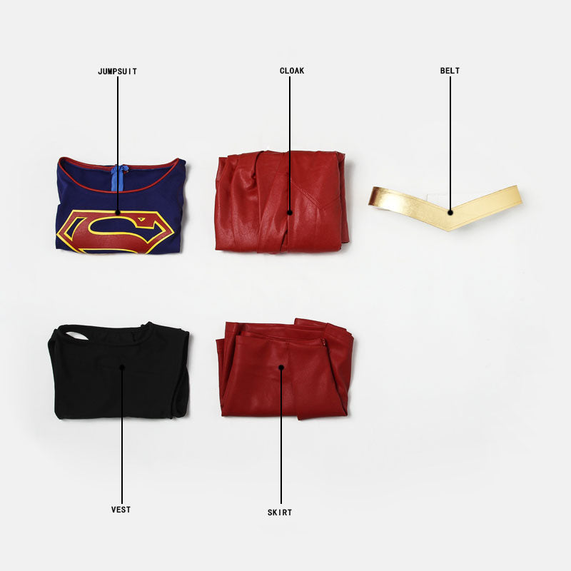 Supergirl Kara Zor-E Kara Kent Fullset Top Cosplay Costumes