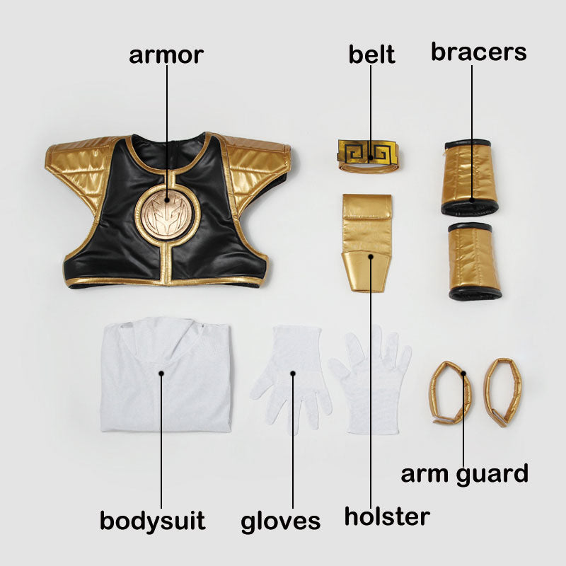 Mighty Morphin Power Rangers Tommy Oliver White Ranger Top Costumes