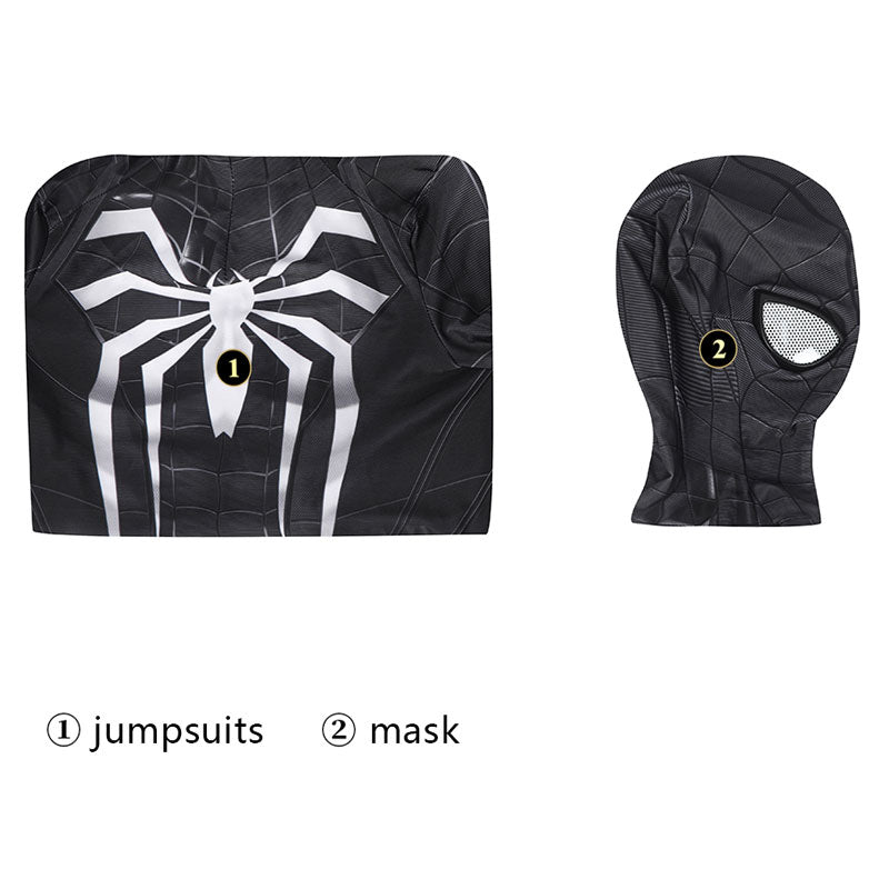 Spider-Man PS5 Miles Morales Symbiote Suit Kids Jumpsuit Costumes