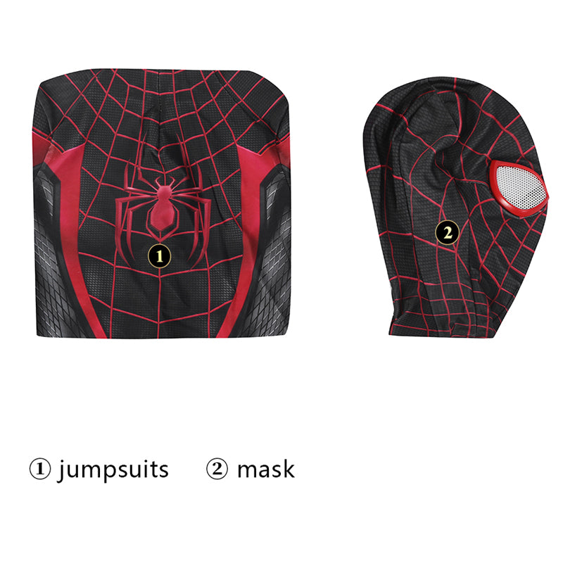 Spider-Man PS5 2 Miles Morales Kids Jumpsuit Cosplay Costumes