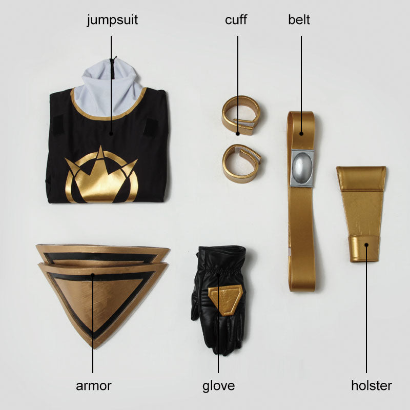 Mighty Morphin Power Rangers Asuka Abaranger Abare Black Costumes