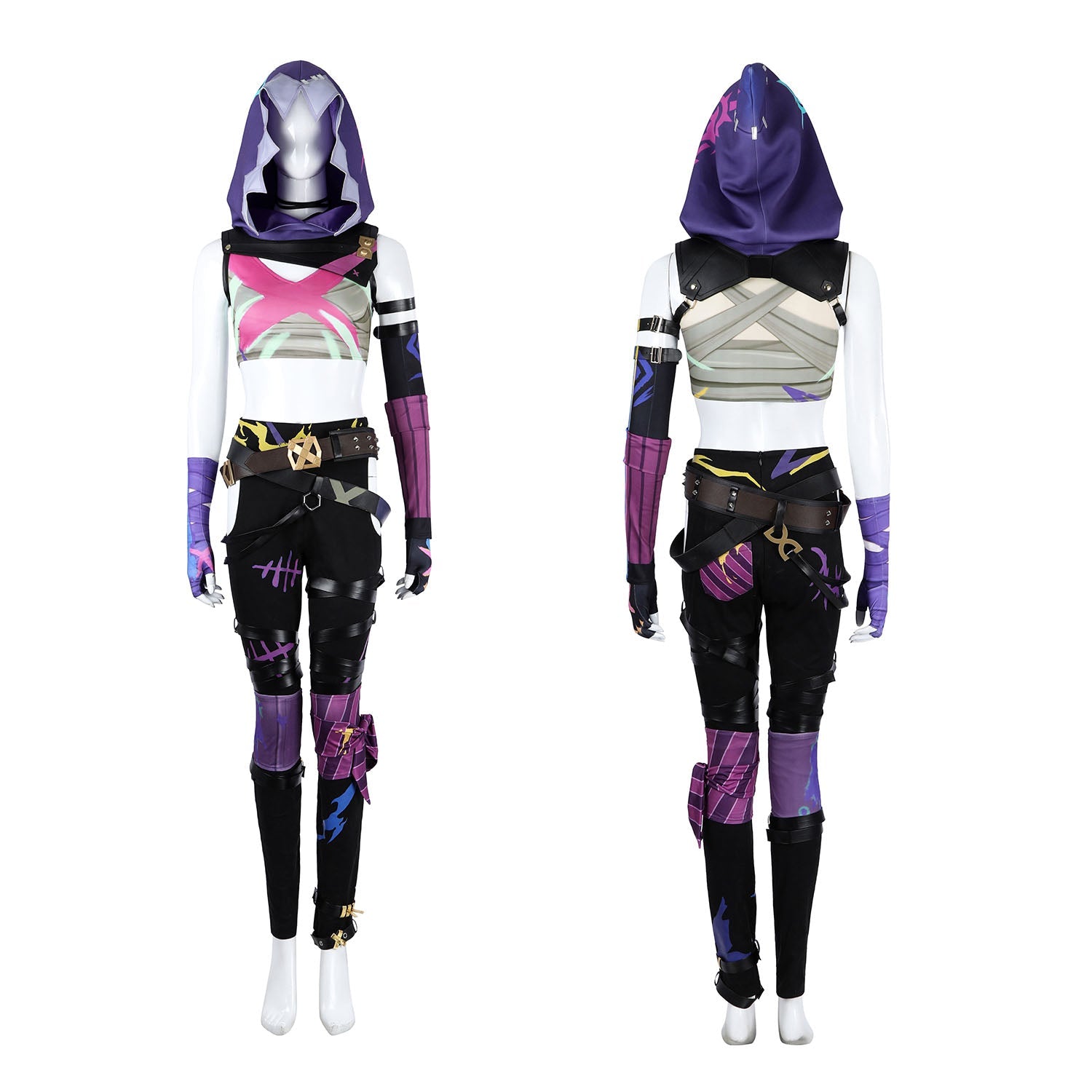 Game LOL Arcane 2 Jinx Full Set Role Cosplay Costumes
