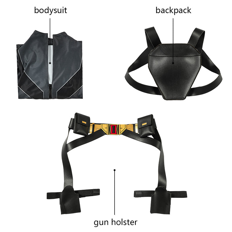 Black Widow Natasha Romanoff Black Suit Jumpsuit Cosplay Costumes