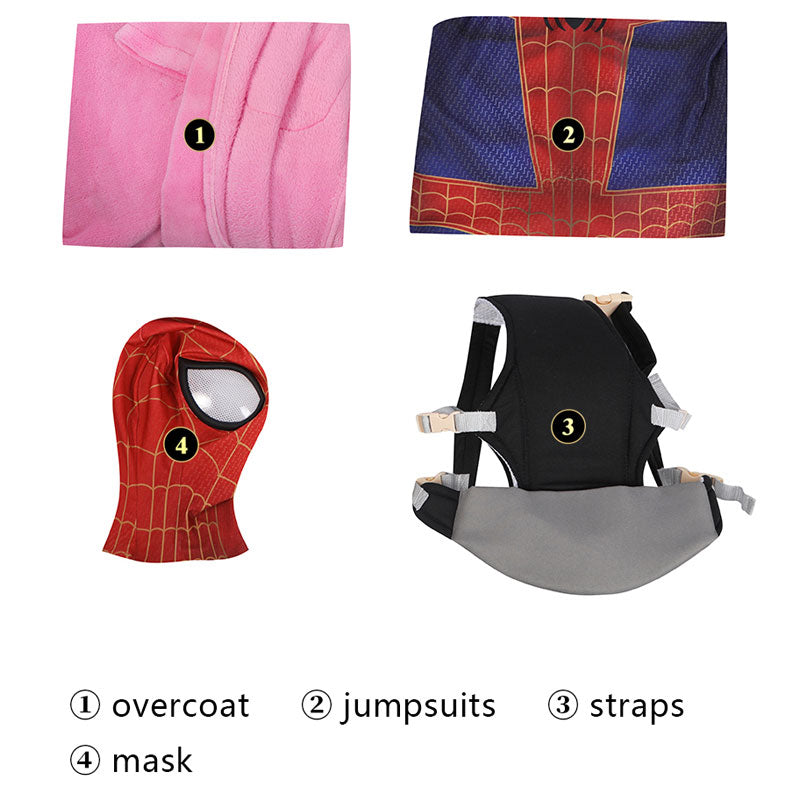 Spider-Man Across The Spider-Verse Peter Parker Jumpsuit Coat Costumes