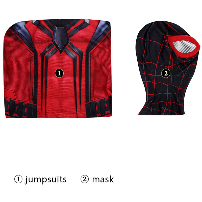 Spider-Man PS5 Crimson Cowl Suit Jumpsuit Cosplay Costume