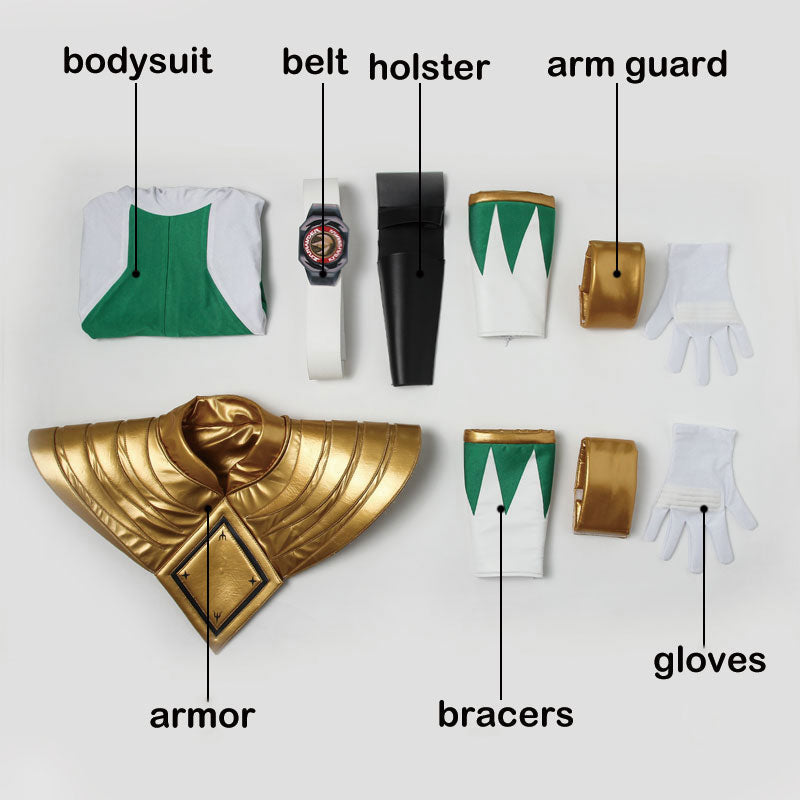 Mighty Morphin Power Rangers Tommy Oliver Green Ranger Top Costumes