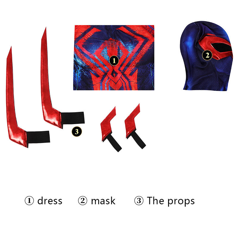 Spider-Man 2099 Across The Spider-Verse Miguel O'Hara Male Jumpsuit Costumes