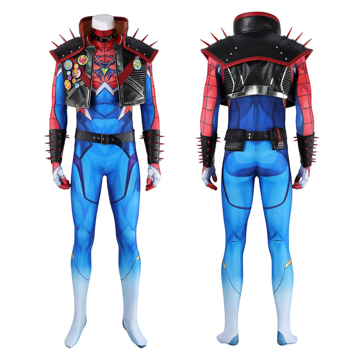 Marvel Rivals Spider punk 2099 Jumpsuit Full Set Cosplay Costumes