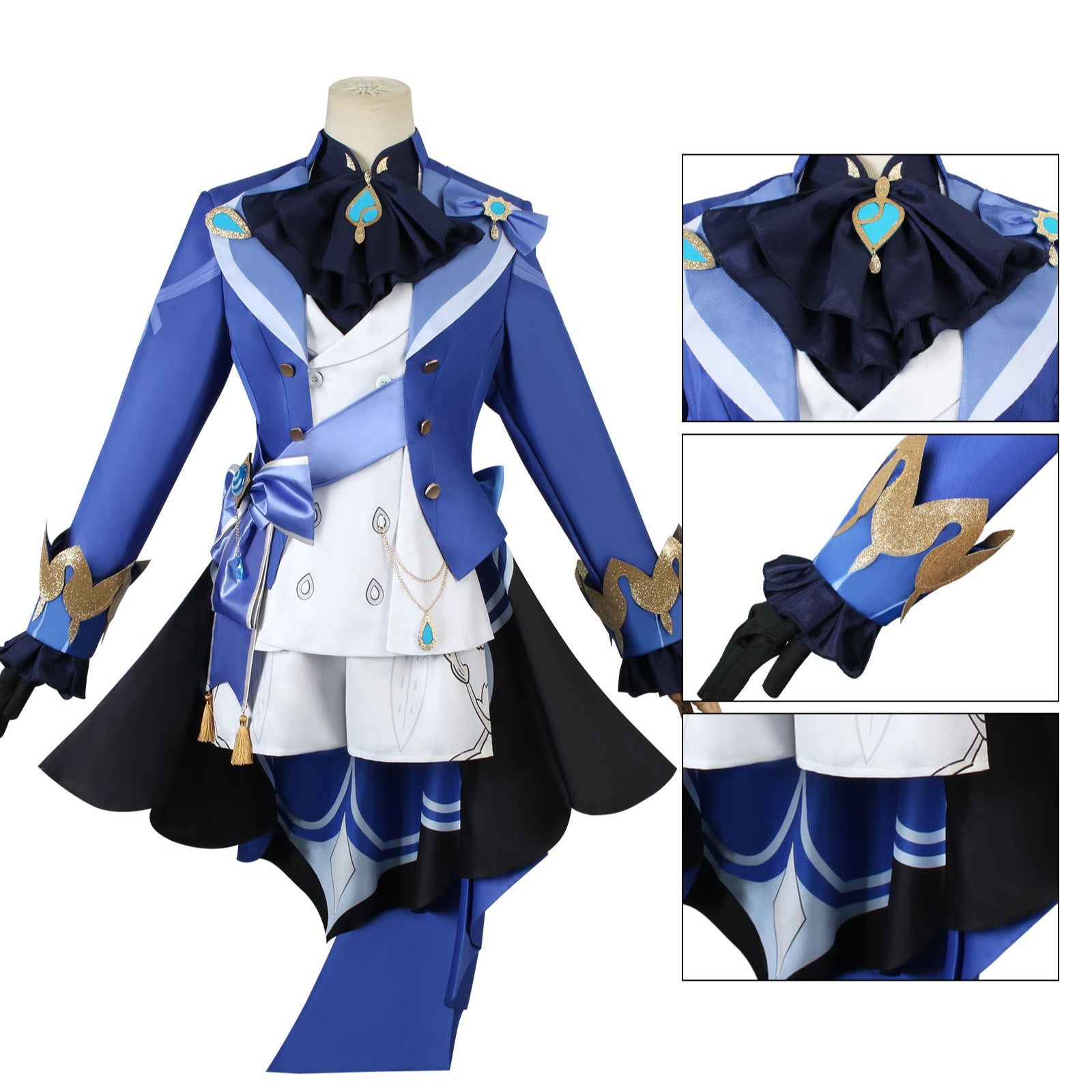 Genshin Impact Focalors Furina De Fontaine Hydro Archon Cosplay Costumes
