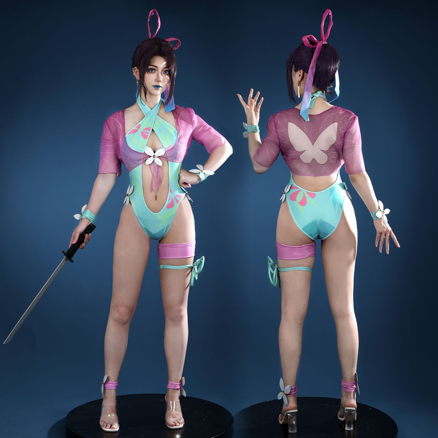 Marvel Rivals Psylocke Swimsuit Top Full Cosplay Costumes