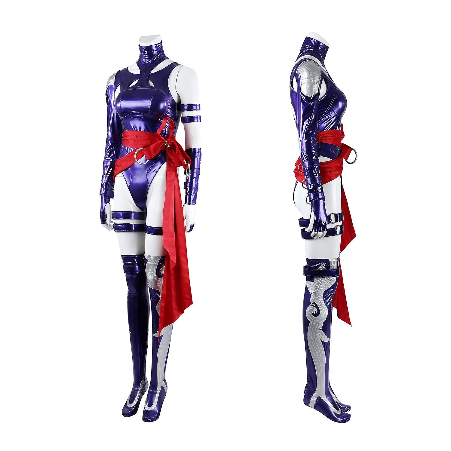 Marvel Rivals Luna Snow Psylocke Bodysuit Full Set Cosplay Costumes