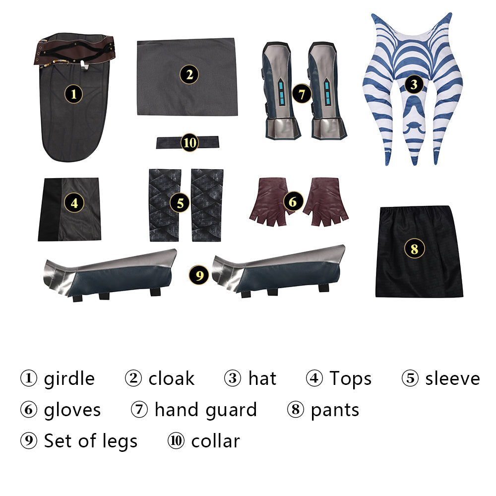 Star Wars The Mandalorian Ahsoka Tano Top Cosplay Costumes