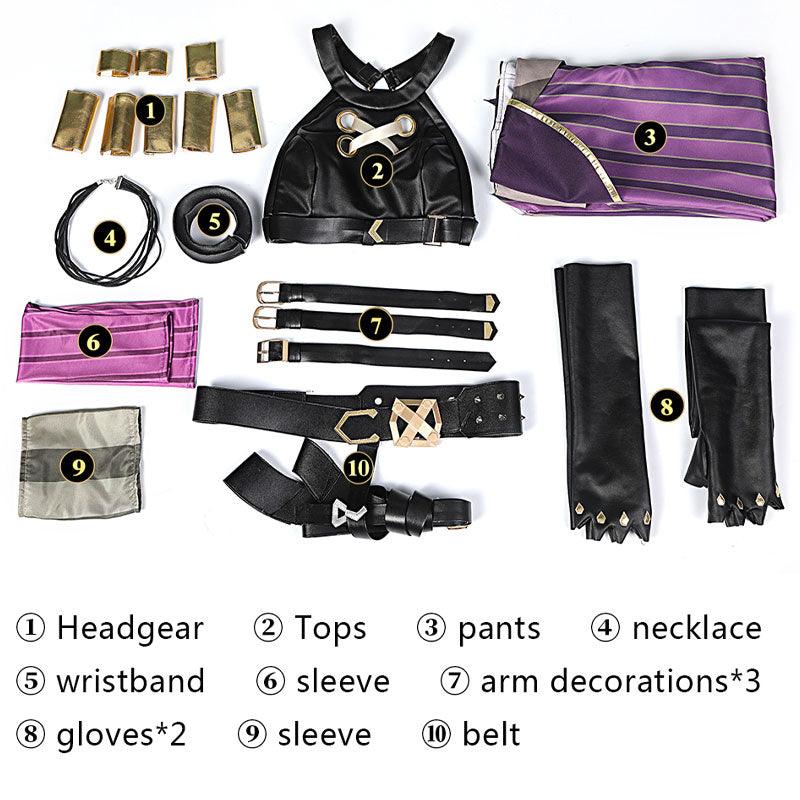 Game LOL Arcane Jinx Full Set  Top Level Cosplay Costumes