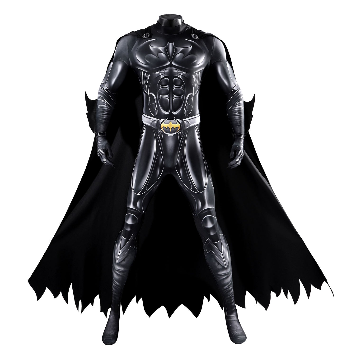 Batman Forever Bruce Thomas Wayne Jumpsuit with Cloak Cosplay Costumes