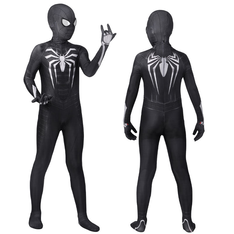 Spider-Man PS5 Miles Morales Symbiote Suit Kids Jumpsuit Costumes