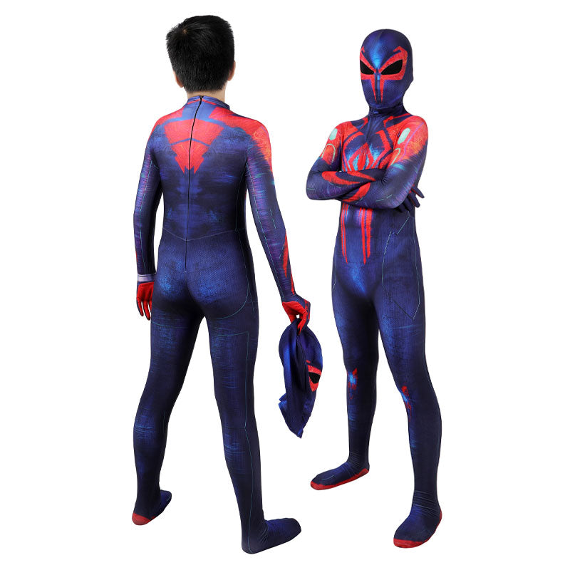 Spider-Man 2099 Across The Spider-Verse Miguel O'Hara Kids Jumpsuit Costumes