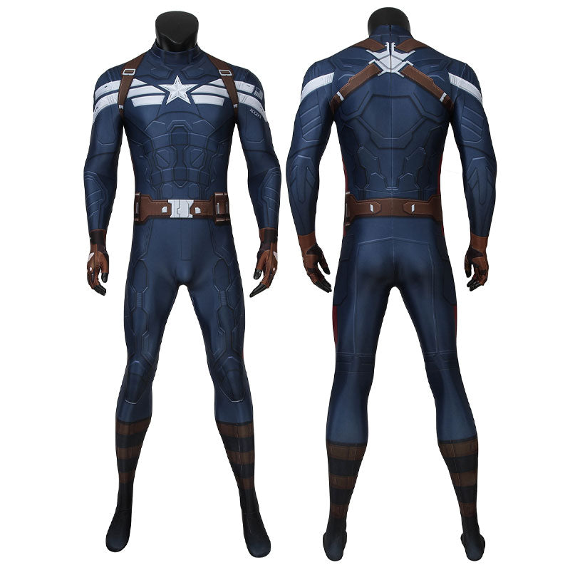 Captain America The Winter Soldier Steve Rogers Jumpsuit Costumes