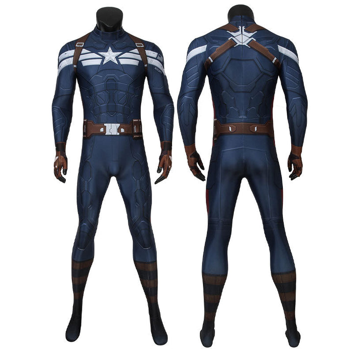 Captain America The Winter Soldier Steve Rogers Jumpsuit Costumes