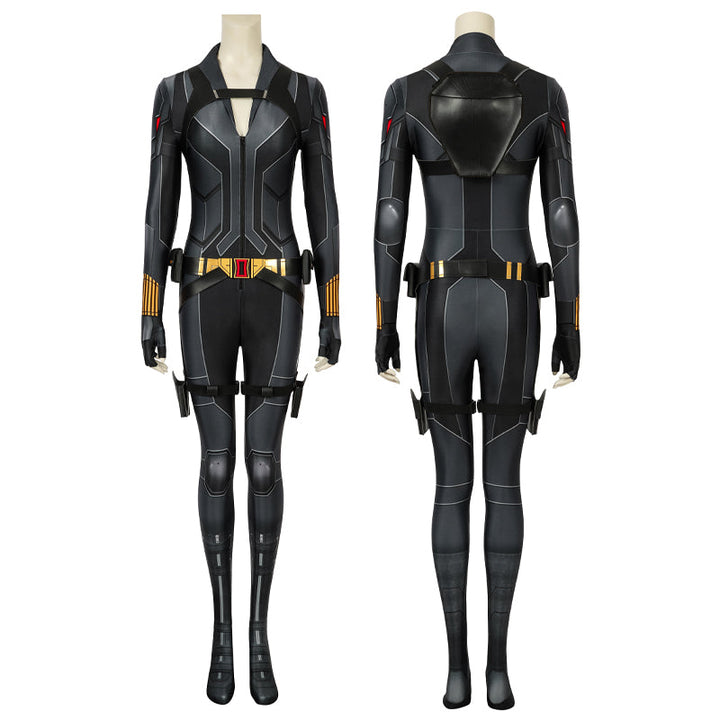 Black Widow Natasha Romanoff Black Suit Jumpsuit Cosplay Costumes