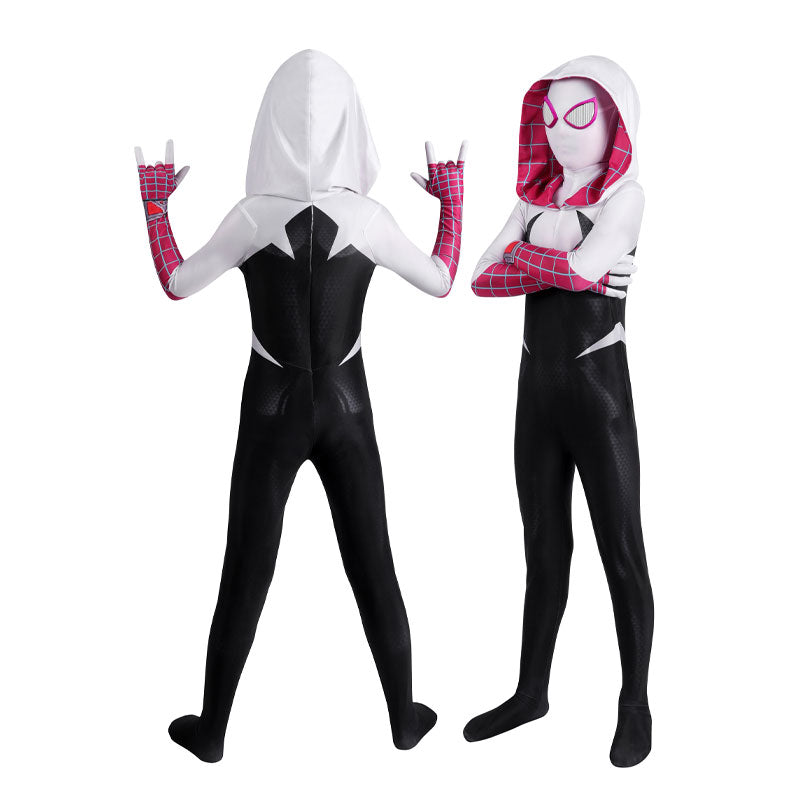 Spider-Man Across The Spider-Verse Gwen Stacy Kids Jumpsuit Costumes
