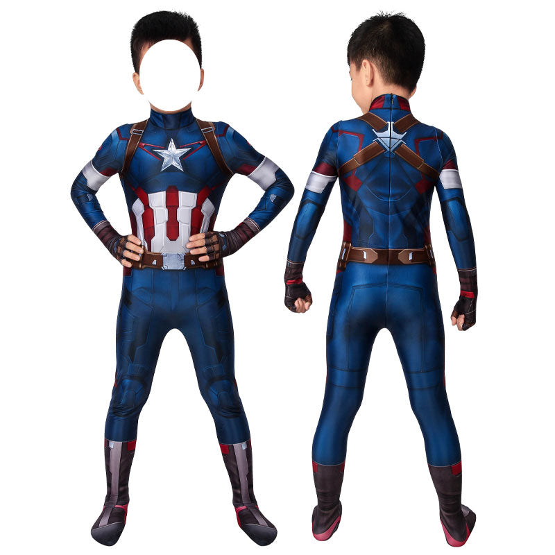 Age of Ultron Captain America Kids Jumpsuit Cosplay Costumes