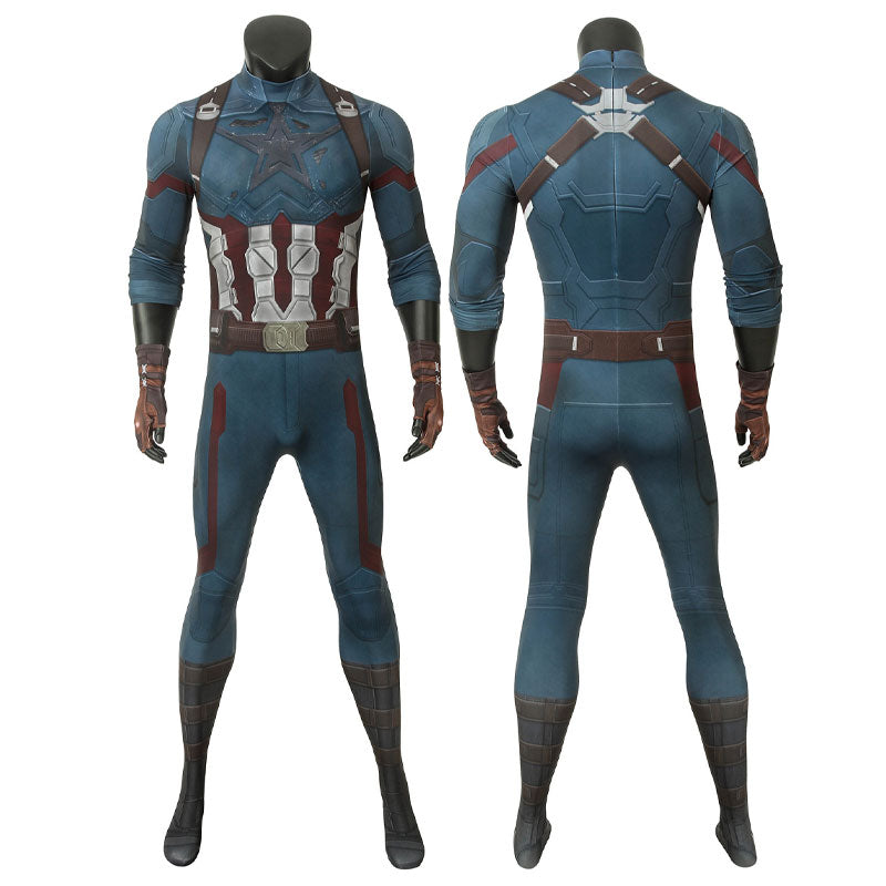 Avengers 3 Infinity War Captain America Steve Rogers Jumpsuit Costumes