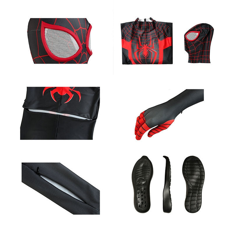 Spider-Man Into the Spider-Verse Miles Morales Jumpsuit Cosplay Costume