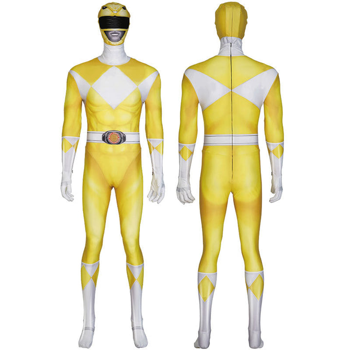 Mighty Morphin Power Rangers Dime Tribe Knight Boi Yellow Cosplay Costumes