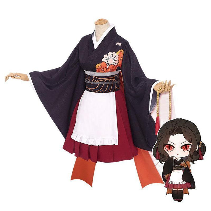 Demon Slayer Kibutsuji Muzan Kimono Maid Outfit Cosplay Costumes