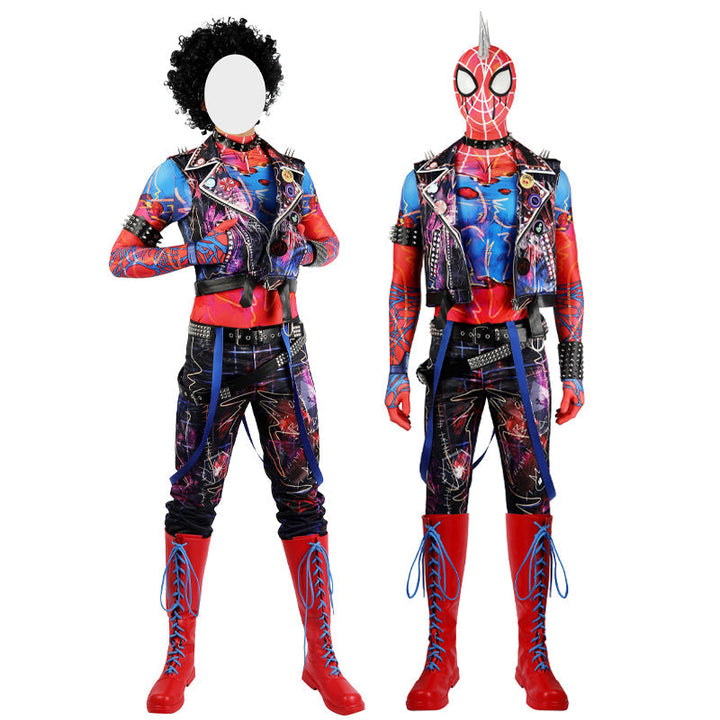 Spider-Man Across The Spider-Verse Spider-Punk Hobart Hobie Brown Full Set Costumes