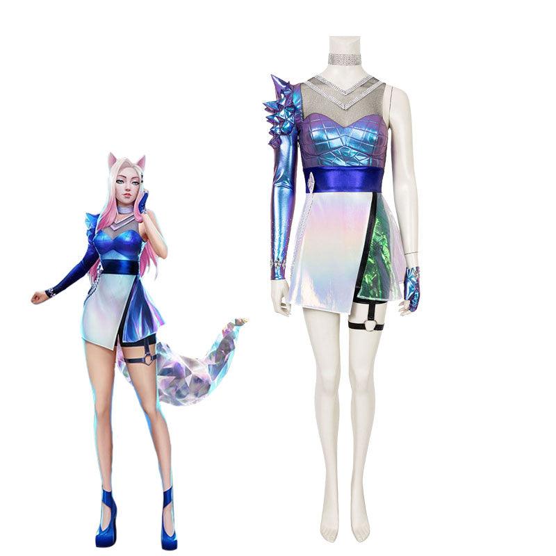 Game LOL KDA ALL OUT Ahri Full Set Top Level Cosplay Costume