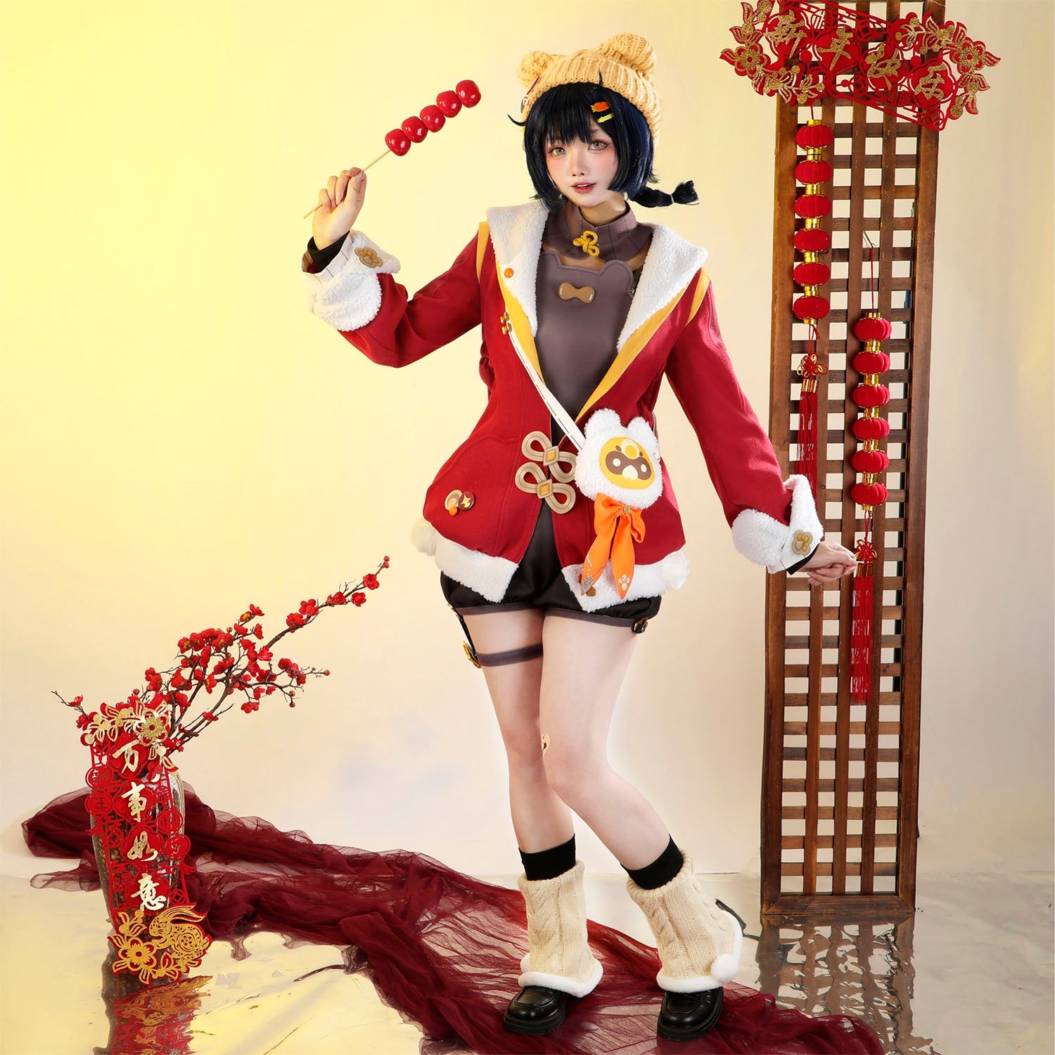 Game Genshin Impact Xiangling Lantern Rite Suit Cosplay Costumes