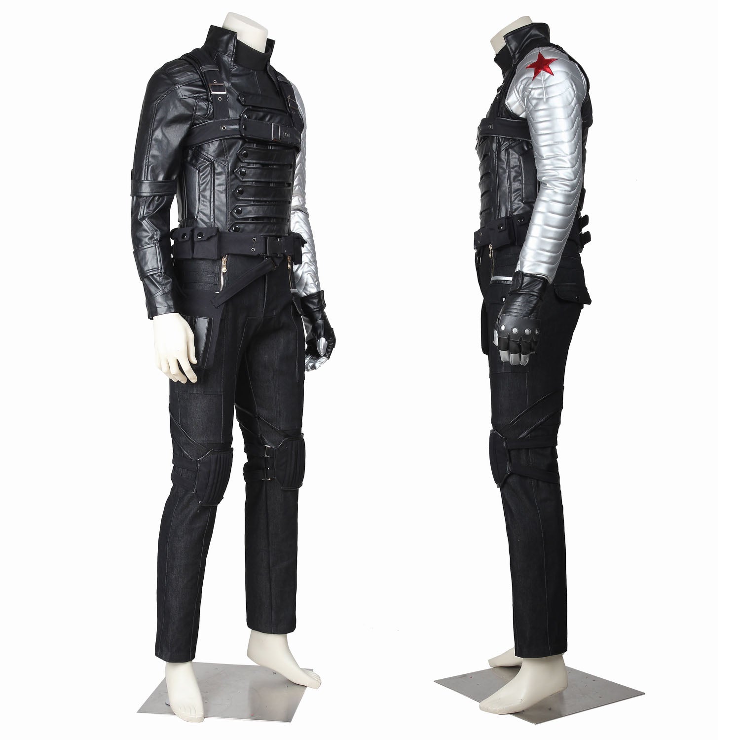 Captain America 2 Winter Soldier Bucky Barnes Fullset Cosplay Costumes