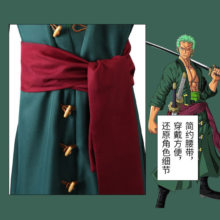 Anime Navigation Wano Country Roronoa Zoro Kimono Cosplay Costumes