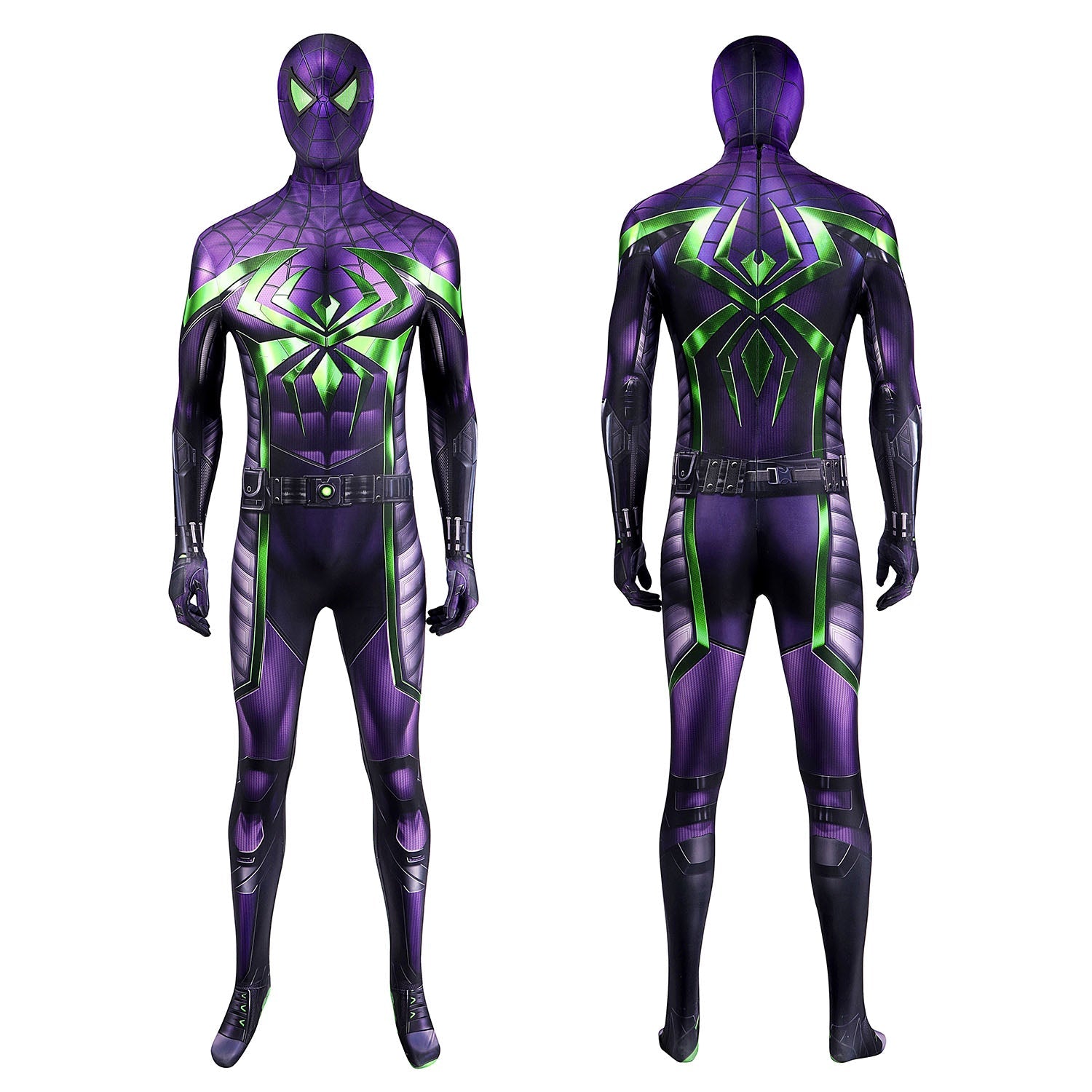Marvel's Spider-Man Miles Morales Purple Reign Suit Male Jumpsuit Costumes