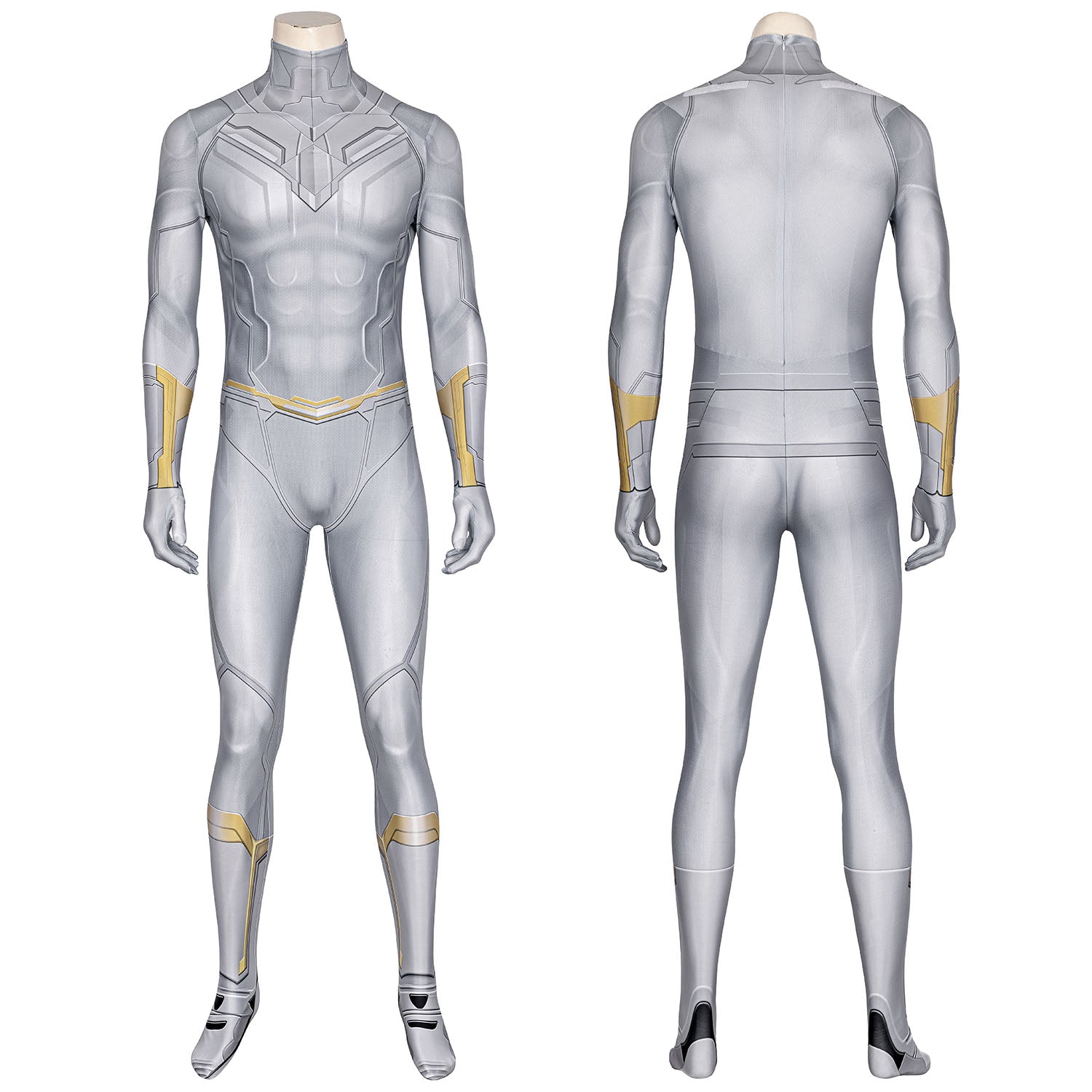 Wanda Vision White Vision Male Jumpsuit with Cloak Cosplay Costumes