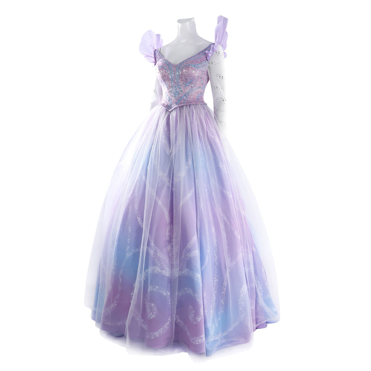 Wicked: For Good Part Two Galinda Dress with Crown Cosplay Costumes